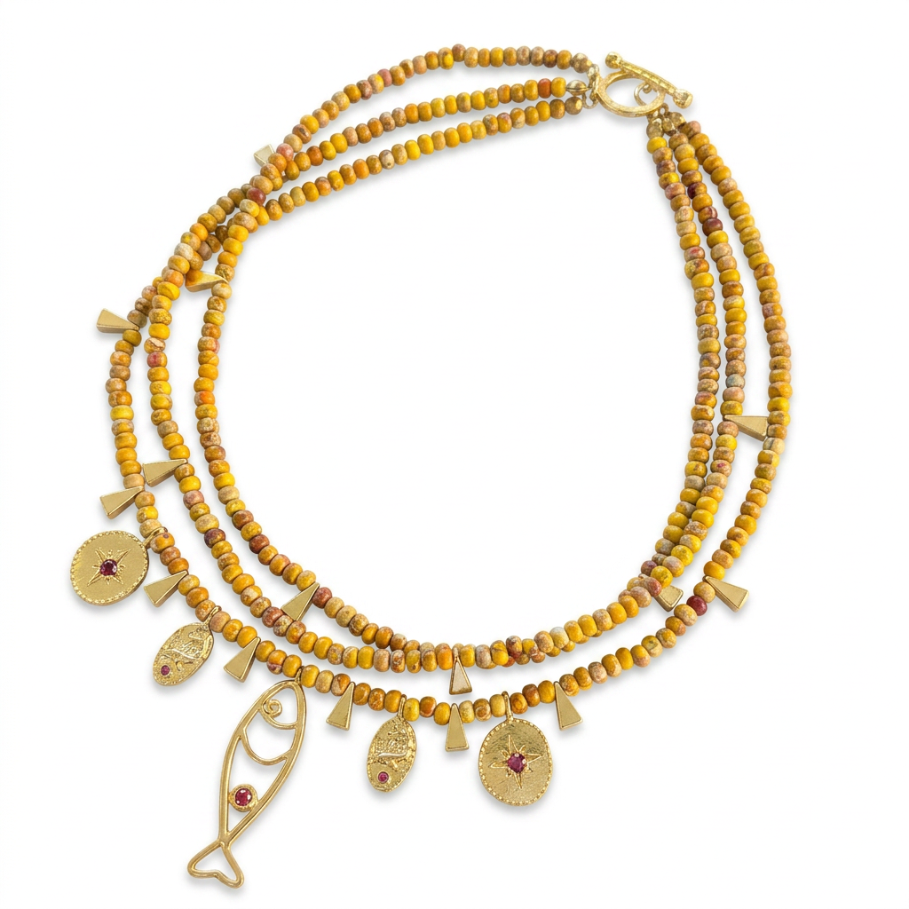 Mediterranean Golden Spirit Choker Kolye