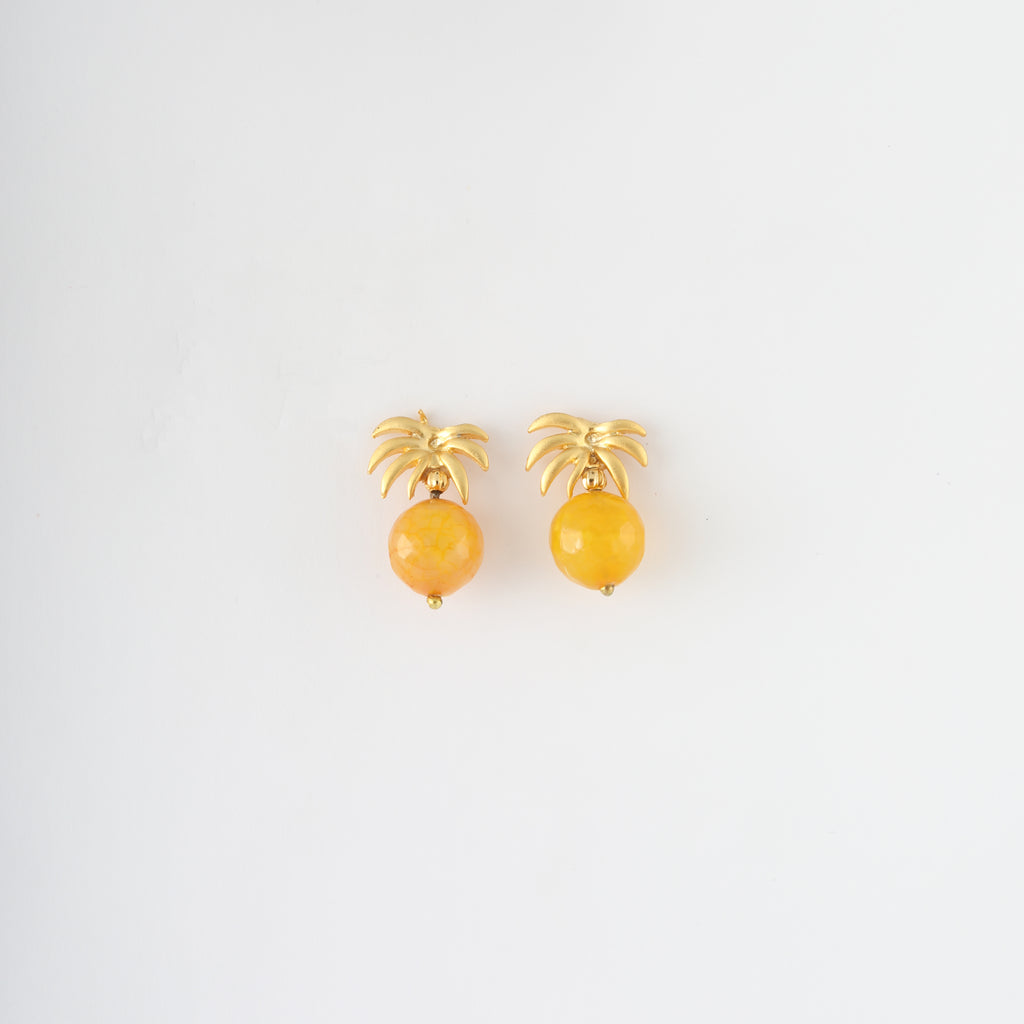 Golden Palm Drop Küpe