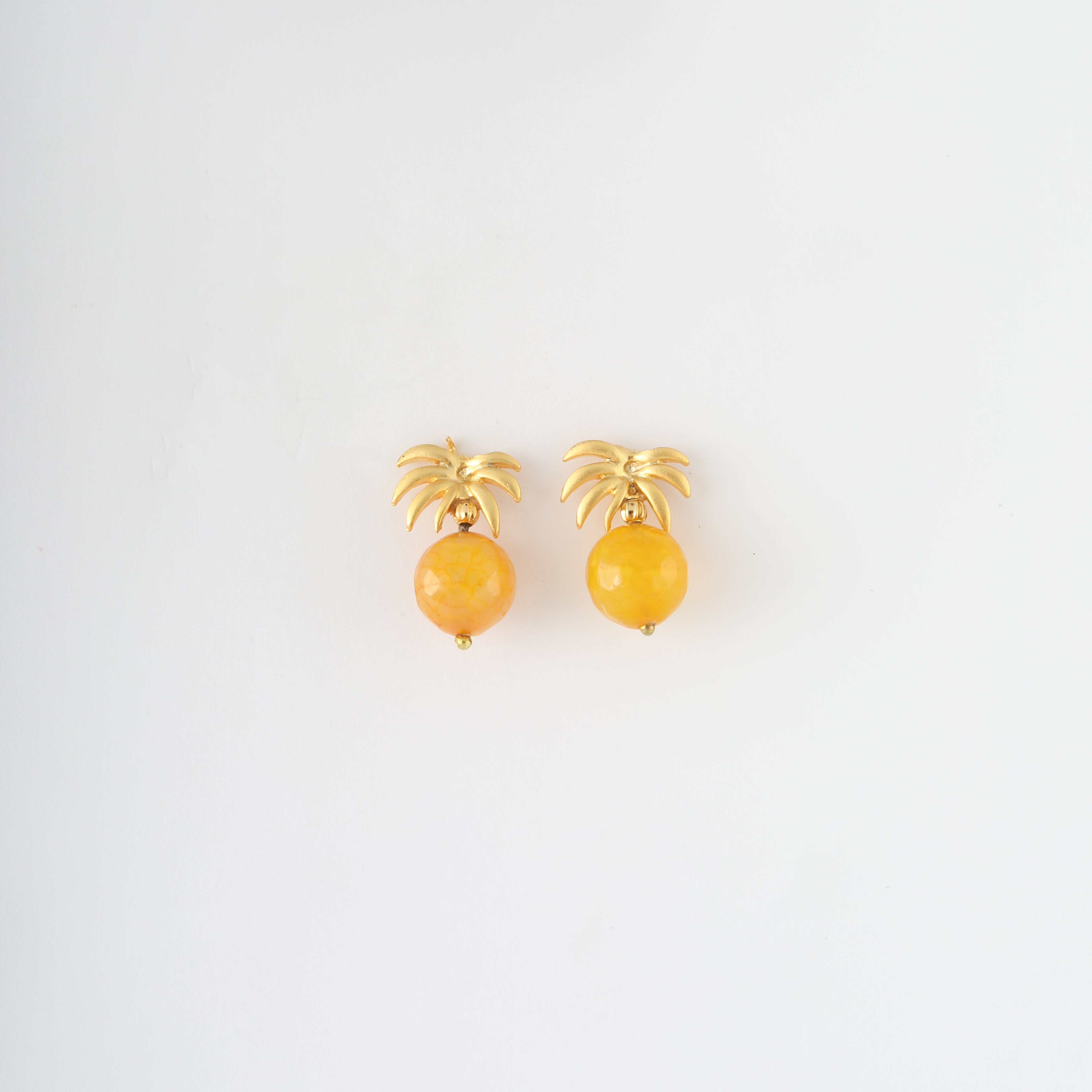 Golden Palm Drop Küpe