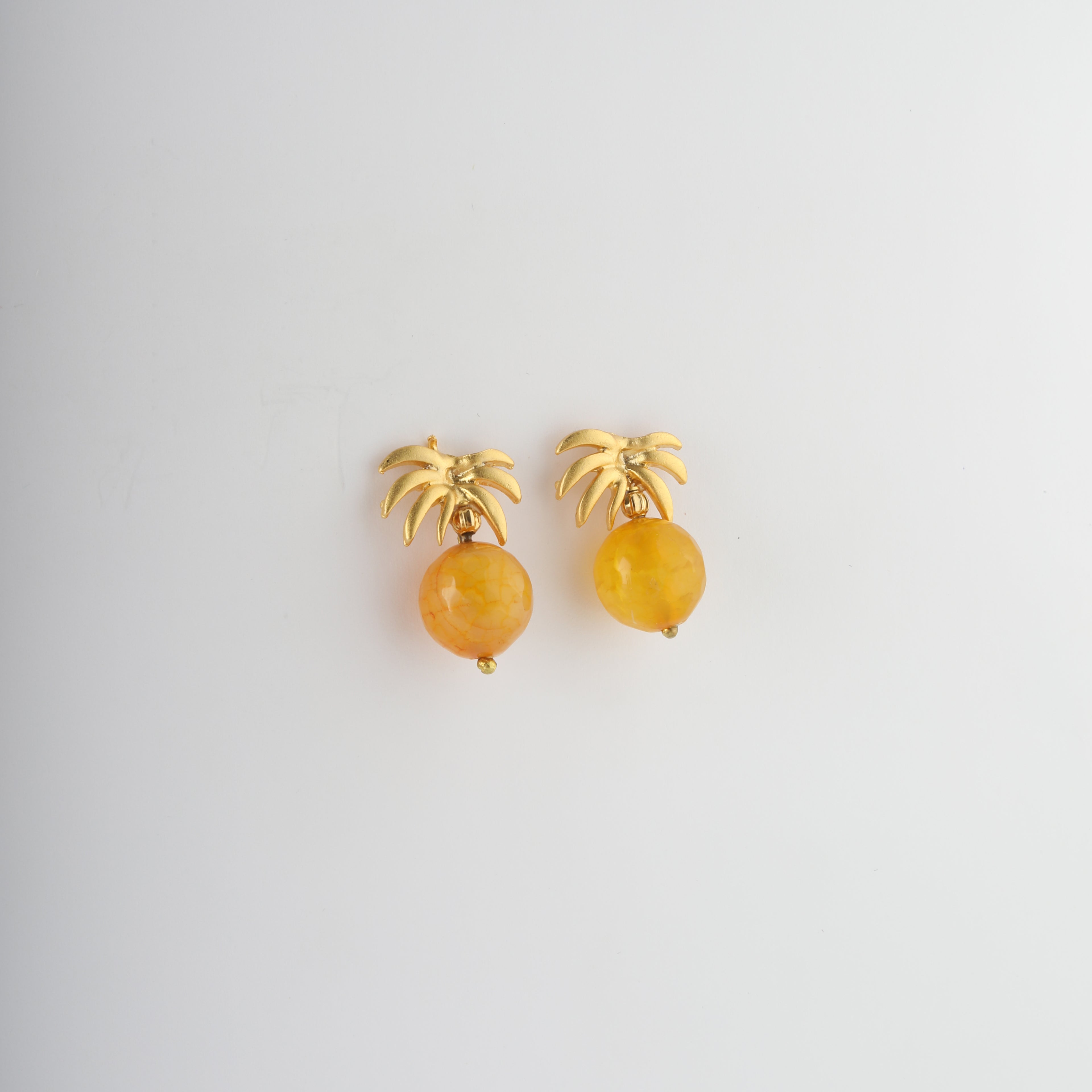 Golden Palm Drop Küpe