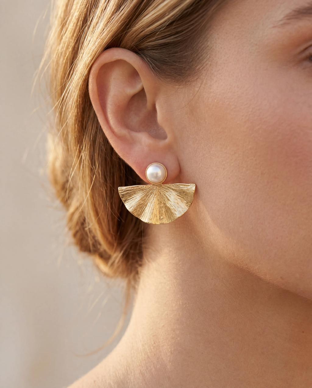 Aurea Shell Pearl Küpe