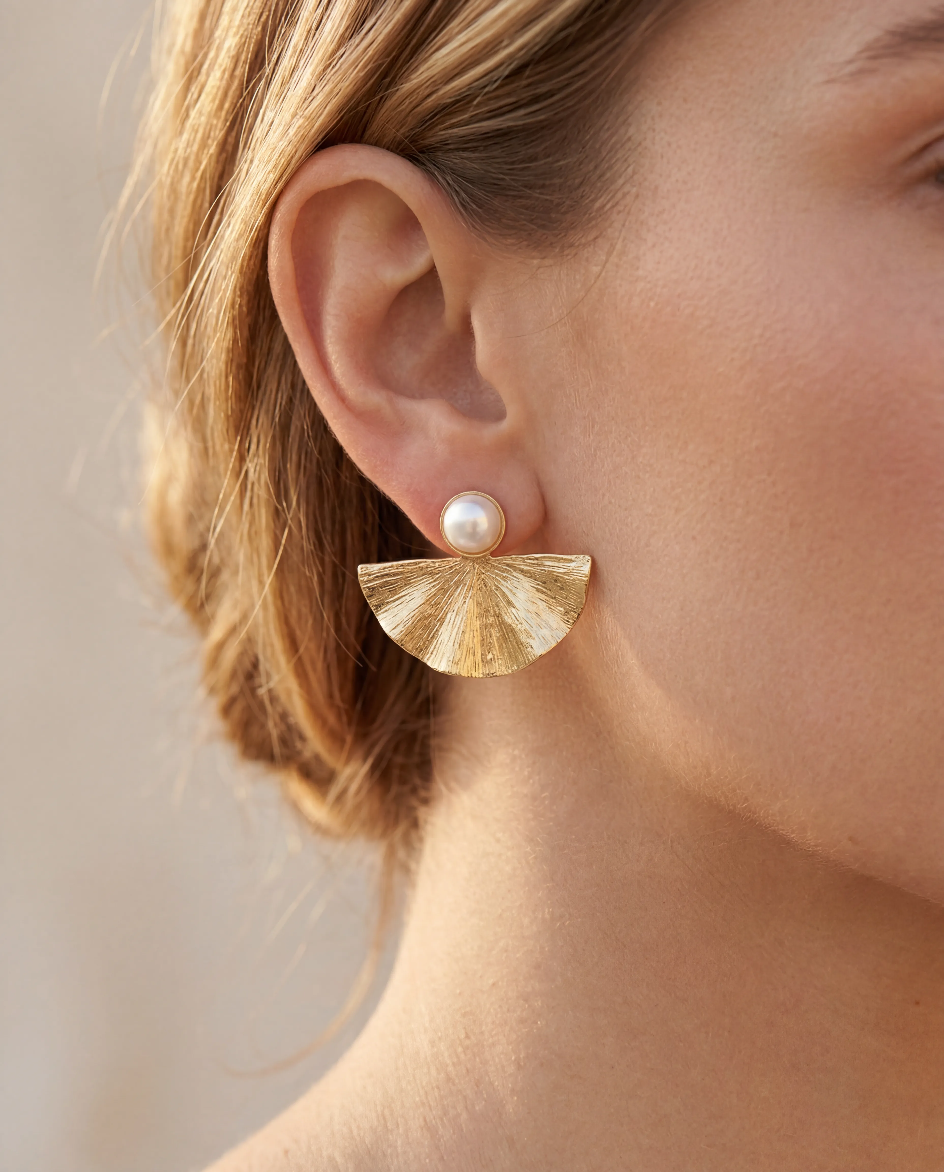 Aurea Shell Pearl Küpe
