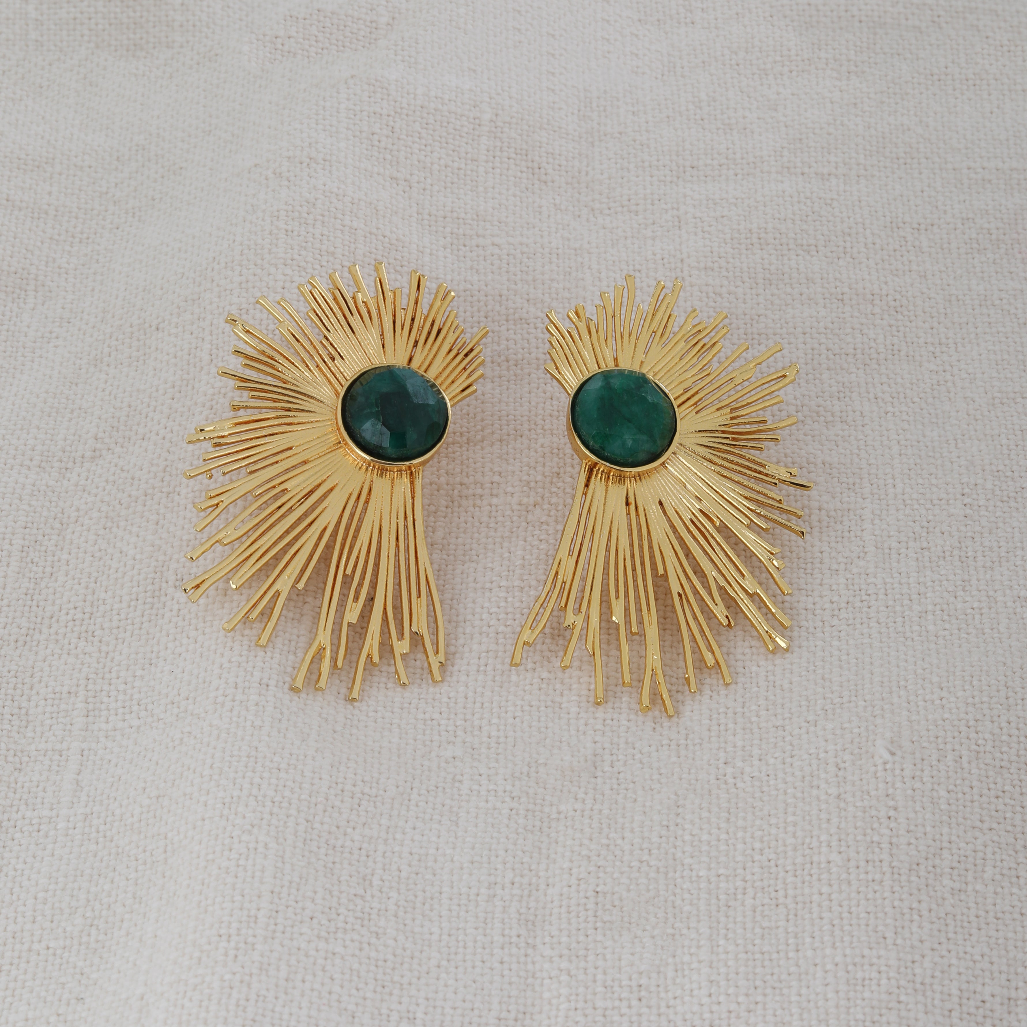 Emerald Sunburst Küpe